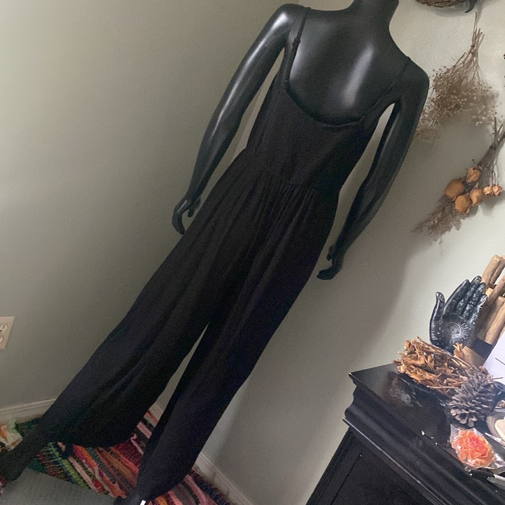 Derek Heart Black jumpsuit with Button Accents - Picture 8 of 11